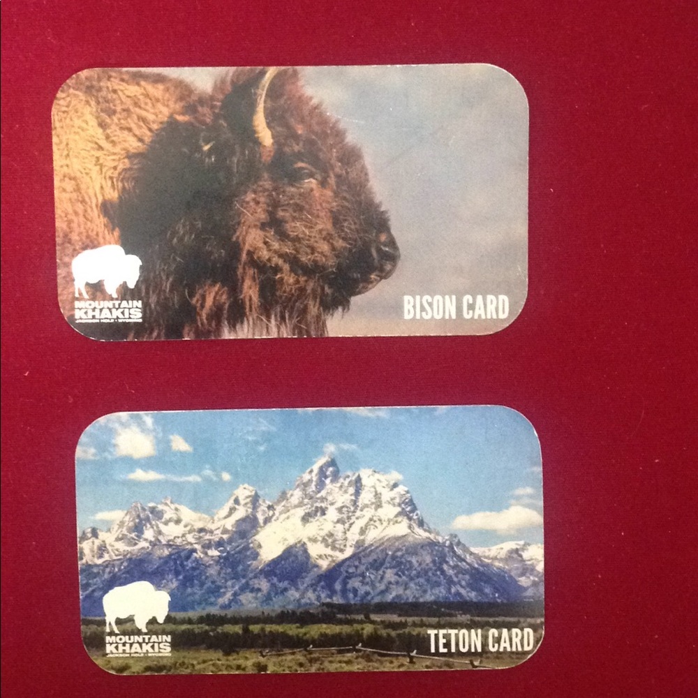 $90 in mountain khaki gift cards $15 and $75.